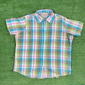 Vintage Plaid Wrangler Pearl Snap Shirt